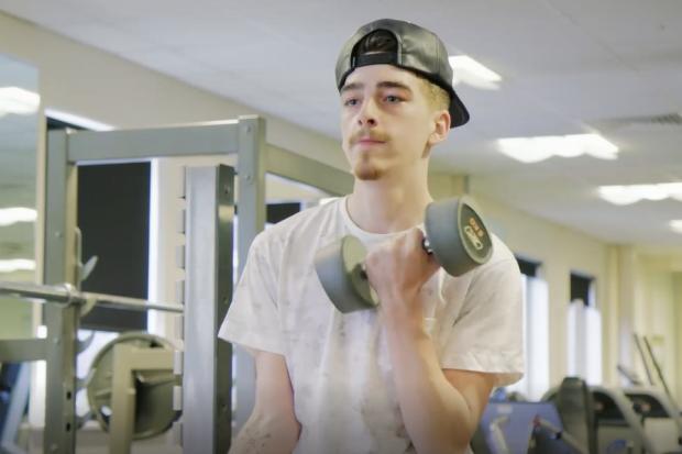 Connor now enjoys going to the gym regularly